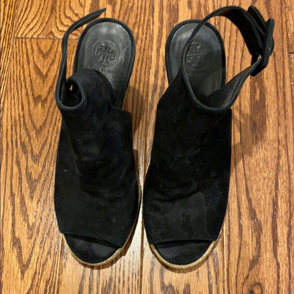 Tory Burch black mule wedges 7.5